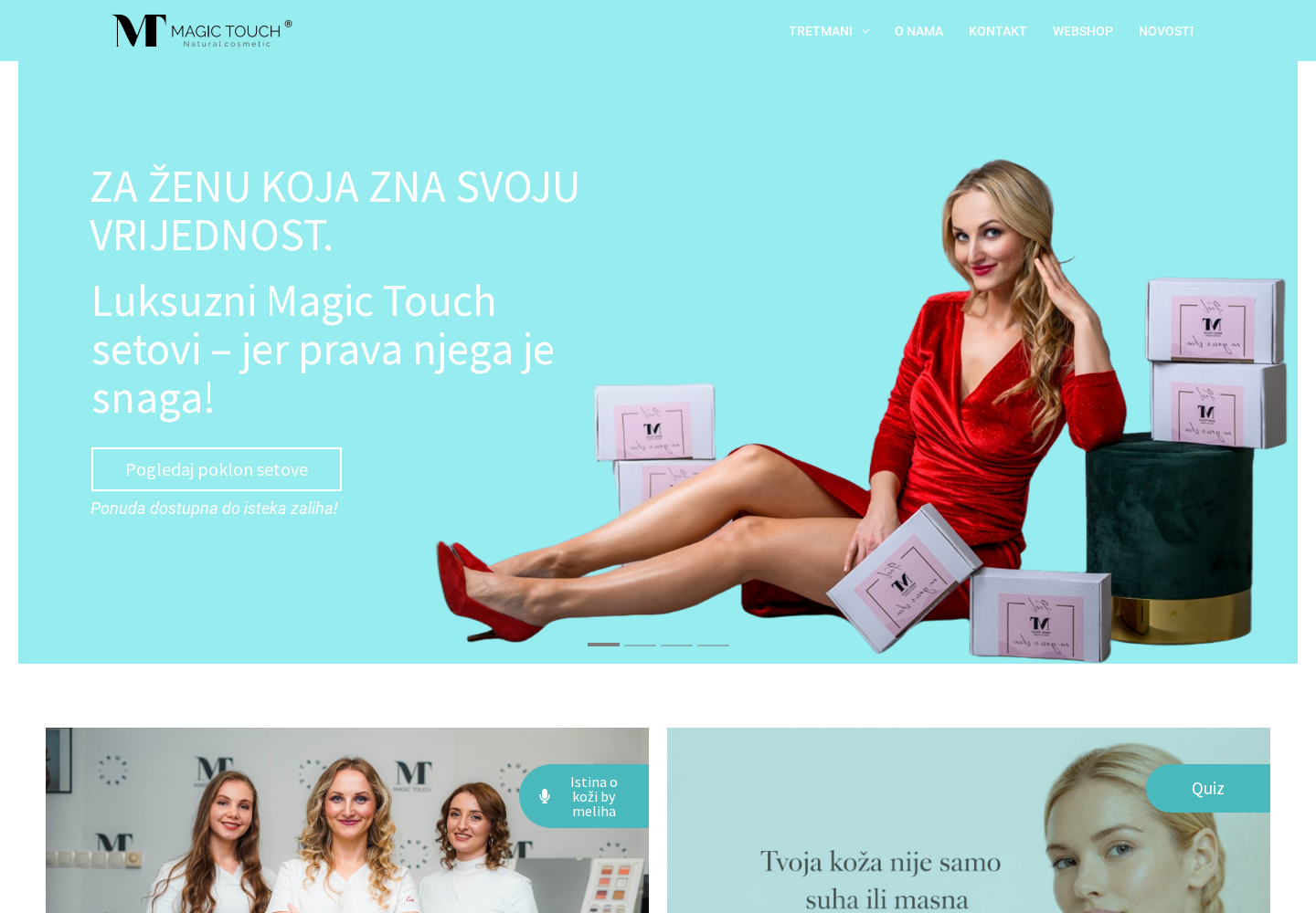 Magic Touch Natural Cosmetic website homepage designed and developed by ACSIUS